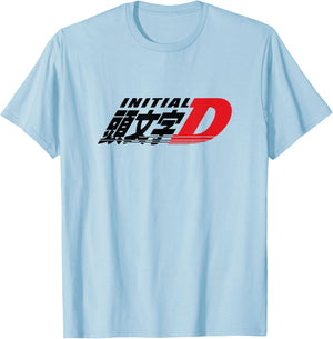 Initial D Manga Main Logo T-Shirt - T-Shirt | Light Blue