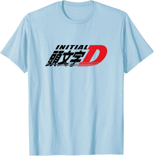 Initial D Manga Main Logo T-Shirt - T-Shirt | Light Blue