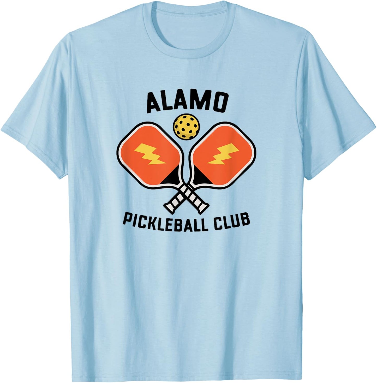 Alamo Pickleball Club Pickle Ball Team Retro T-Shirt - T-Shirt | Light Blue