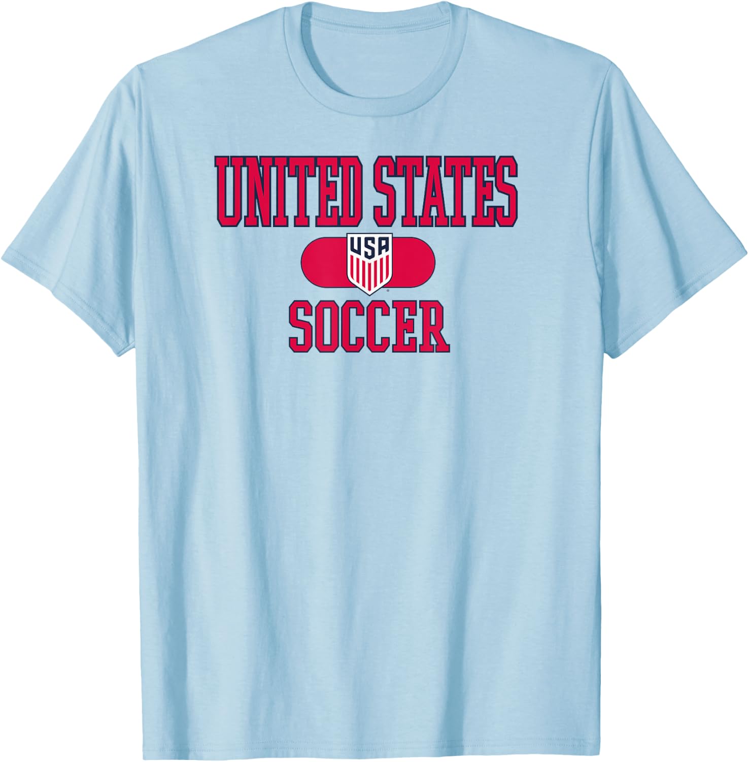 United States Soccer Varsity Gray USMNT Officially Licensed T-Shirt - T-Shirt | Light Blue