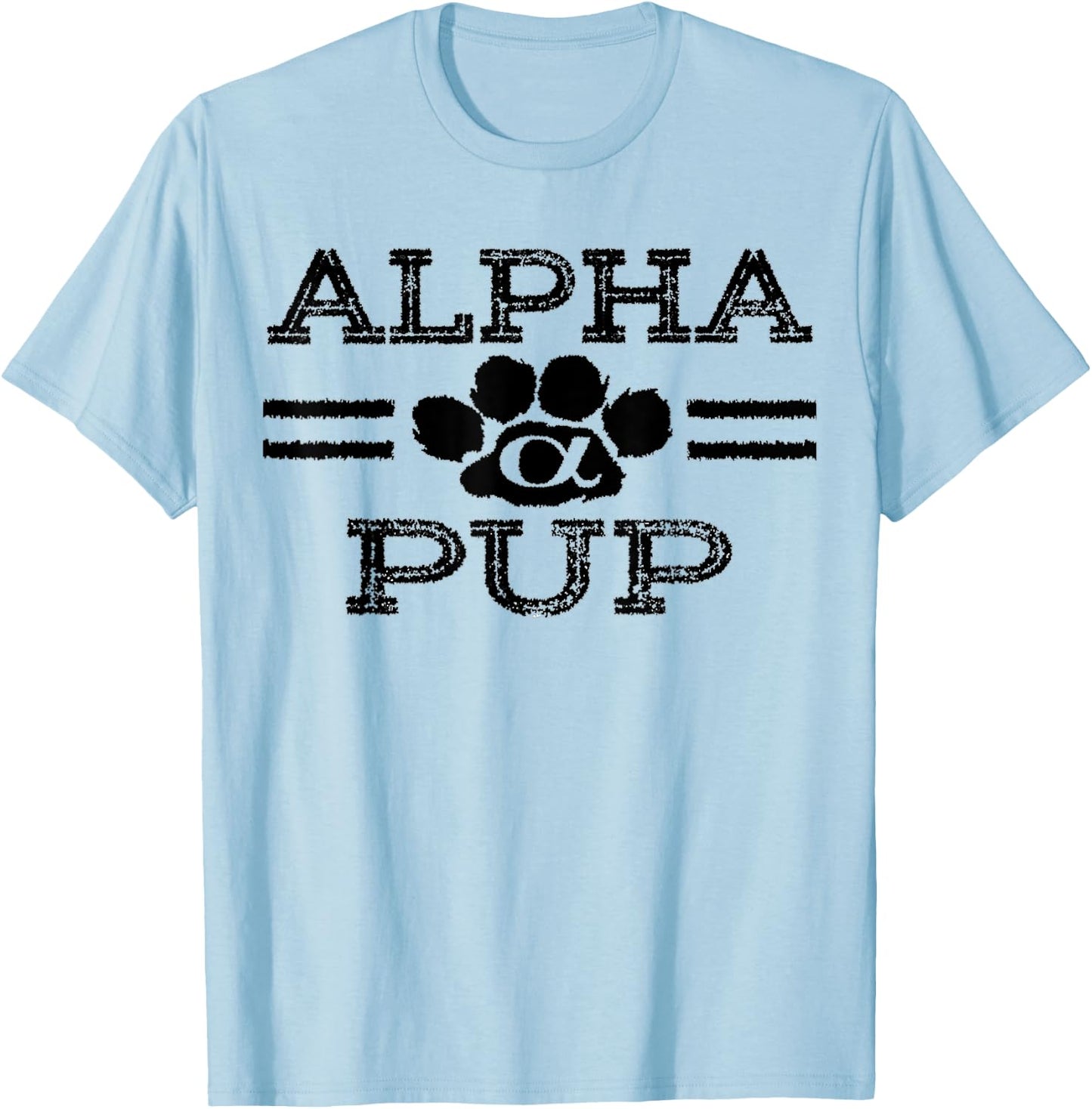 Alpha Pup Play Human Gay Puppy Pack Paw Graphic T-Shirt - T-Shirt | Light Blue