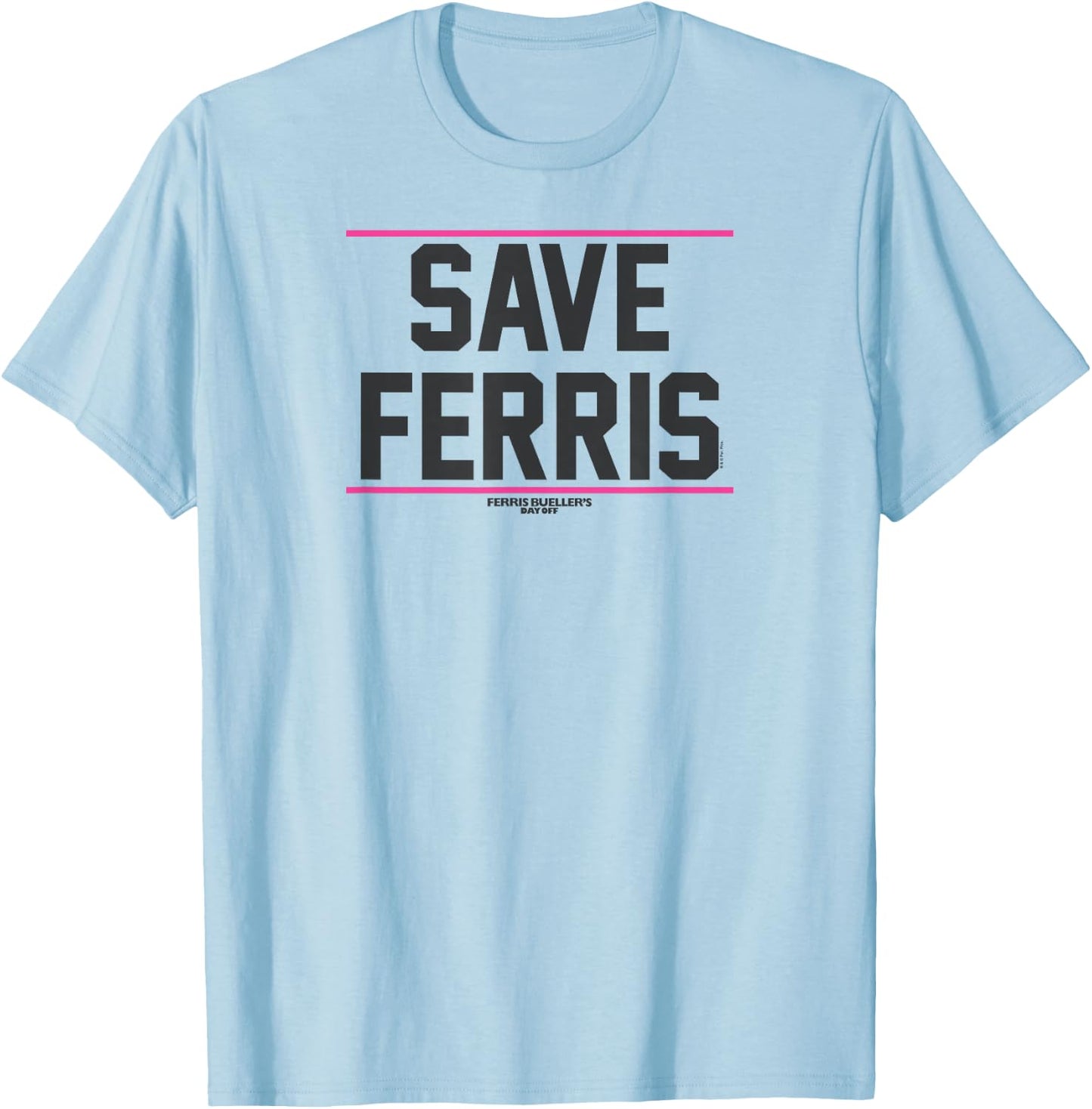 Ferris Bueller's Day Off - Save Ferris T-Shirt - T-Shirt | Light Blue