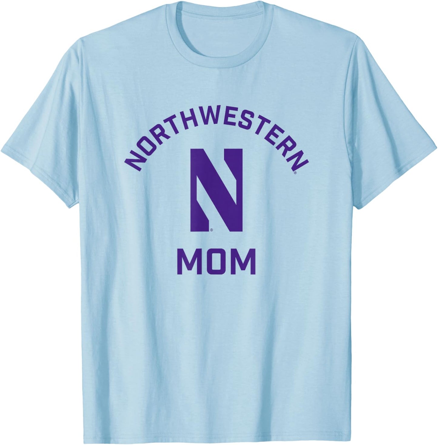 Northwestern University Wildcats Arched Mom T-Shirt - T-Shirt | Light Blue