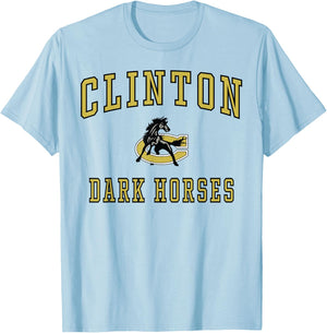 Clinton High School Dark Horses T-Shirt - T-Shirt | Light Blue