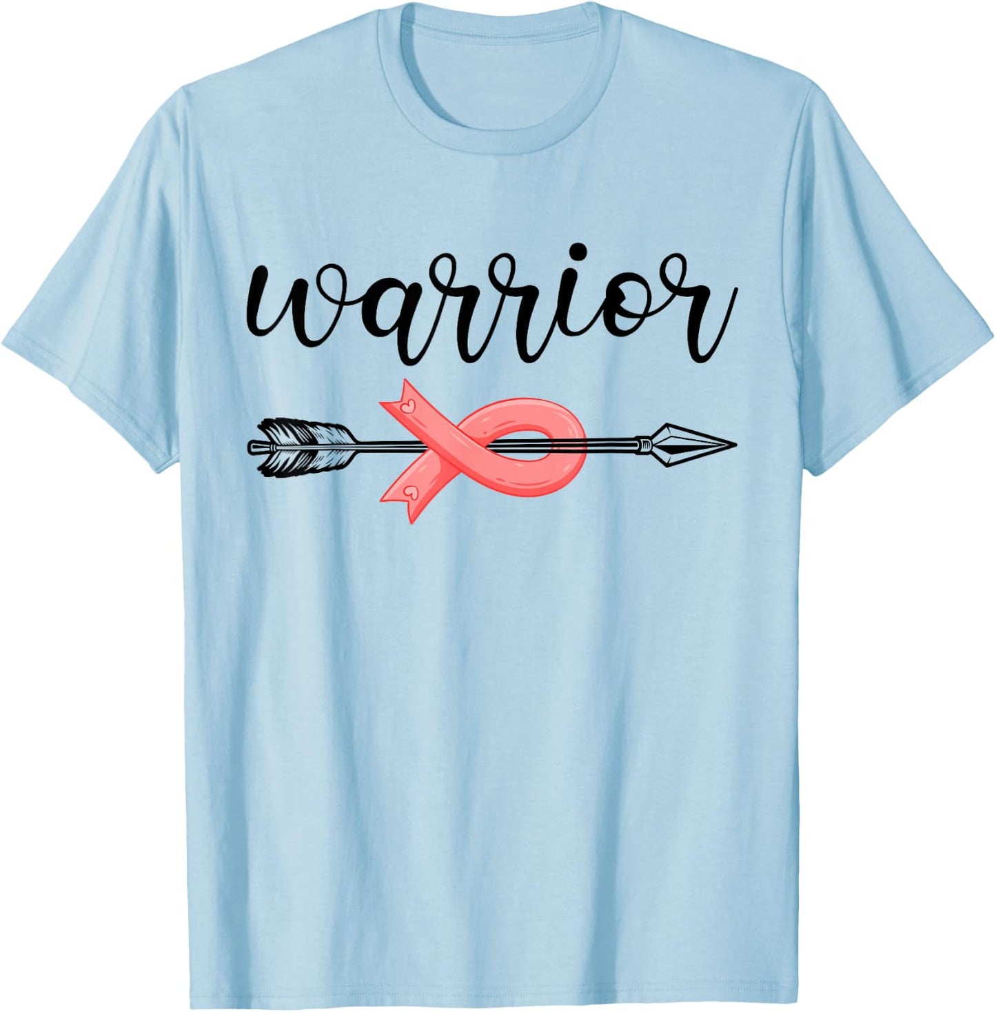 Endometrial Uterine Cancer Warrior Uterine Cancer Awareness T-Shirt - T-Shirt | Light Blue