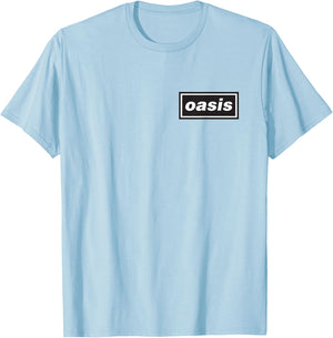 Oasis – Pocket Hit Logo Grey , grey, S T-Shirt - T-Shirt | Light Blue