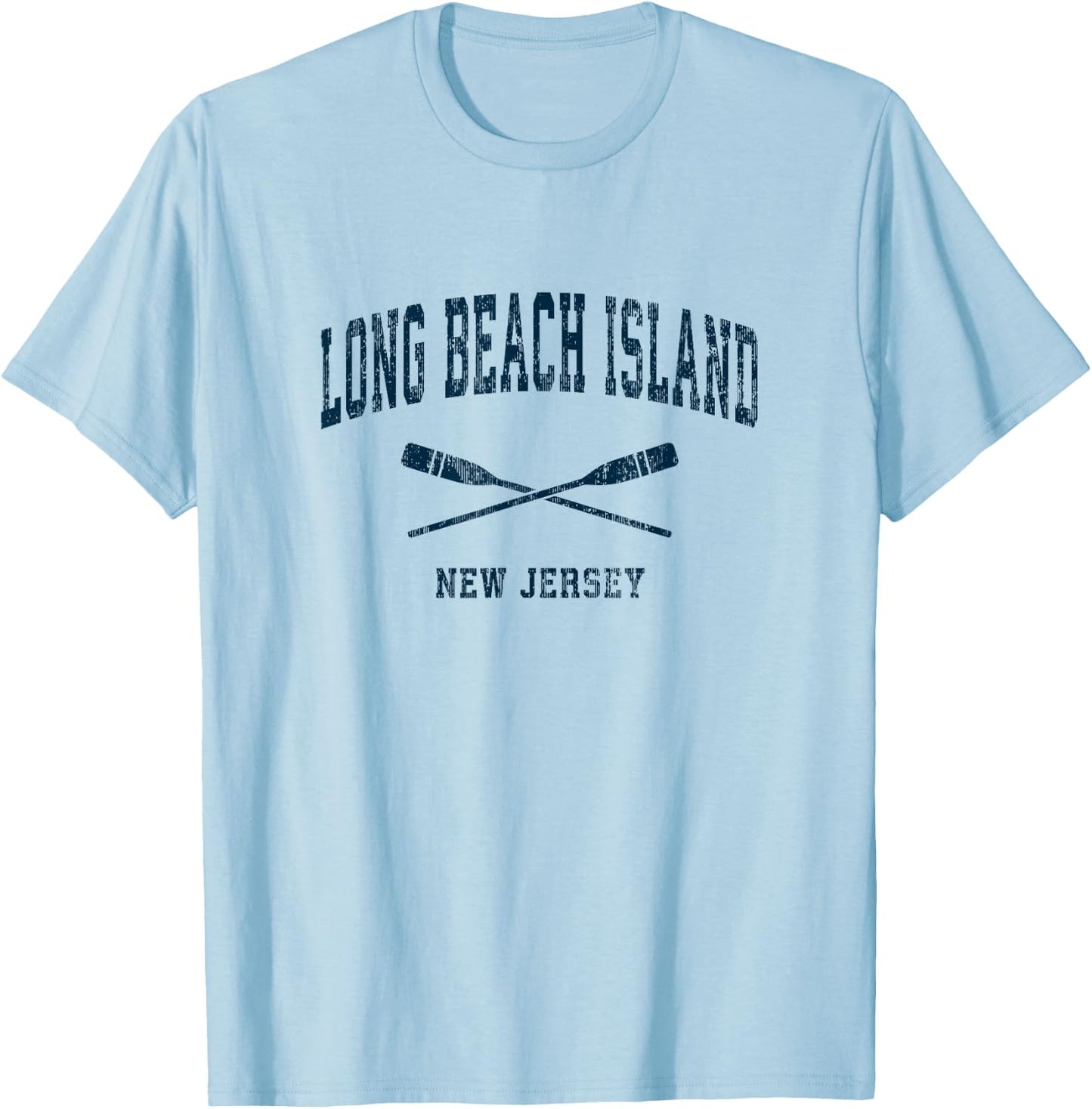 Long Beach Island New Jersey Vintage Nautical Paddles Sports Men Women Girls Kids T-Shirt - T-Shirt | Light Blue