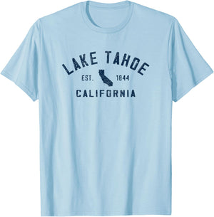 Vintage Lake Tahoe California Souvenir Retro T-Shirt - T-Shirt | Light Blue
