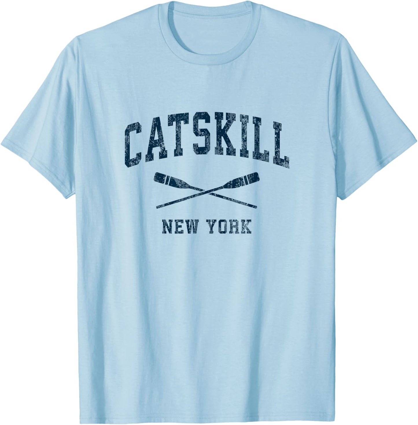 Catskill New York Vintage Nautical Paddles Sports Oars T-Shirt - T-Shirt | Light Blue