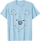 Winnie the Pooh Face , White T-Shirt - T-Shirt | Light Blue