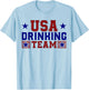 Retro USA Drinking Team Funny American Flag 4th of july Men T-Shirt - T-Shirt | Light Blue