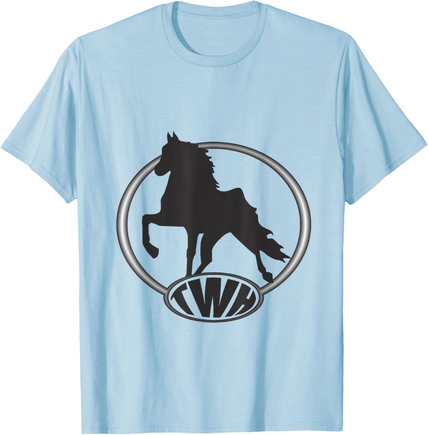 TWH Tennessee Walking Horse Equestrian Trending Horses T-Shirt - T-Shirt | Light Blue
