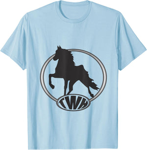 TWH Tennessee Walking Horse Equestrian Trending Horses T-Shirt - T-Shirt | Light Blue