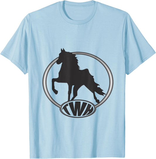 TWH Tennessee Walking Horse Equestrian Trending Horses T-Shirt - T-Shirt | Light Blue
