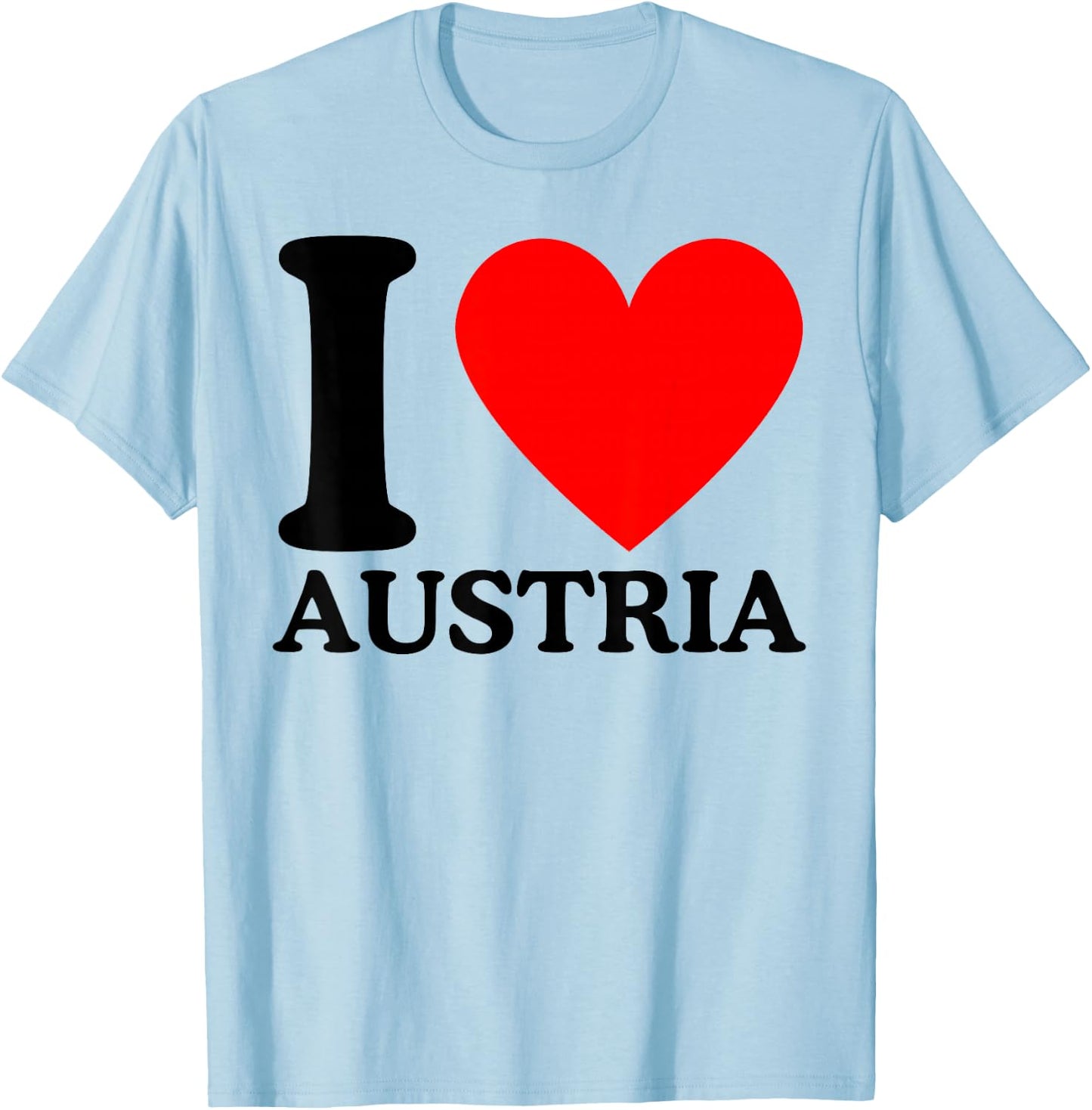 I Love Austria - Ich liebe Österreich T-Shirt - T-Shirt | Light Blue