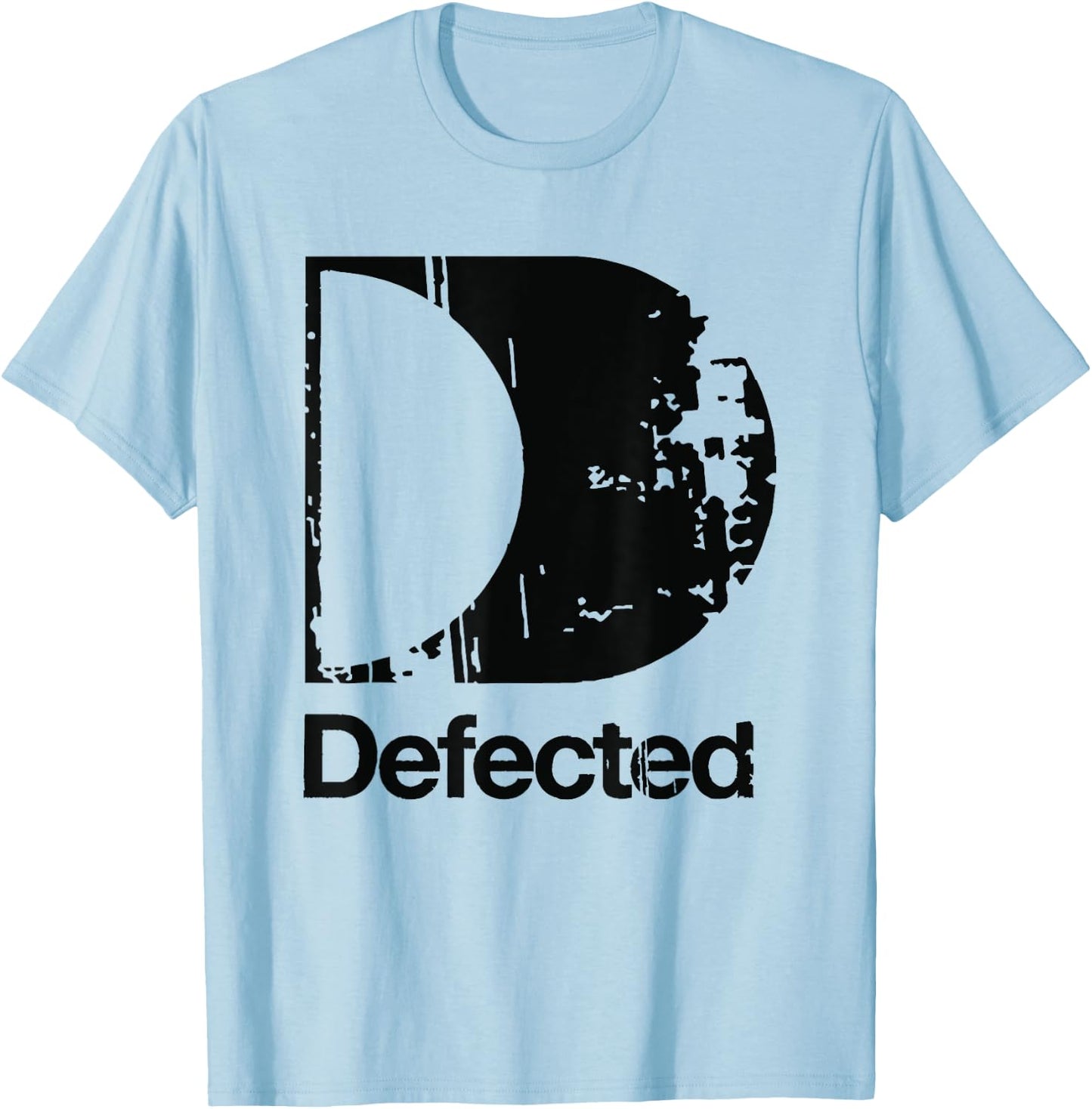 Classic Black Print D Faulty T-Shirt - T-Shirt | Light Blue