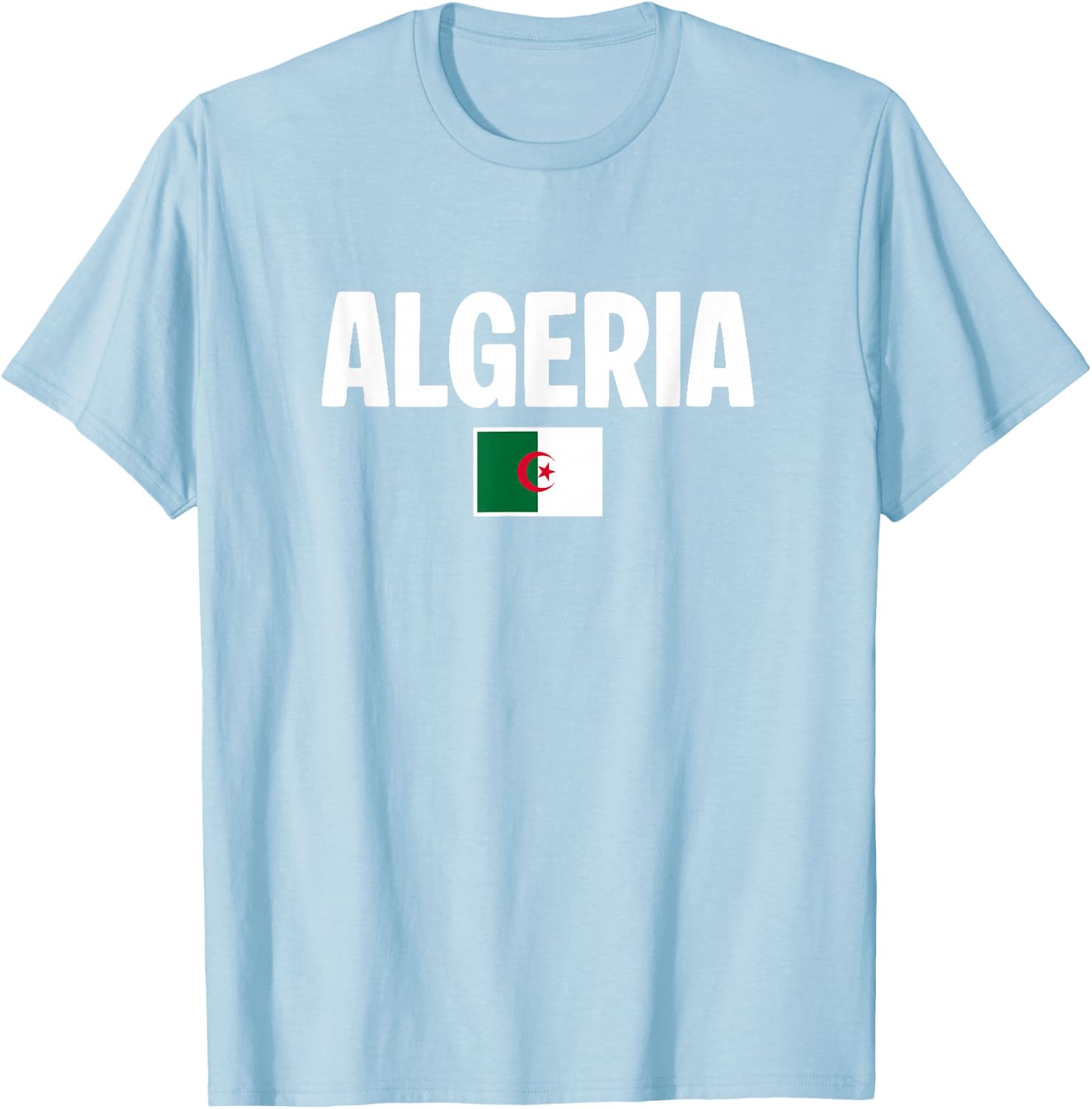 Algerian Flag Algeria T-Shirt - T-Shirt | Light Blue