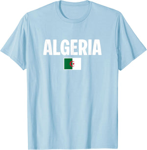 Algerian Flag Algeria T-Shirt - T-Shirt | Light Blue