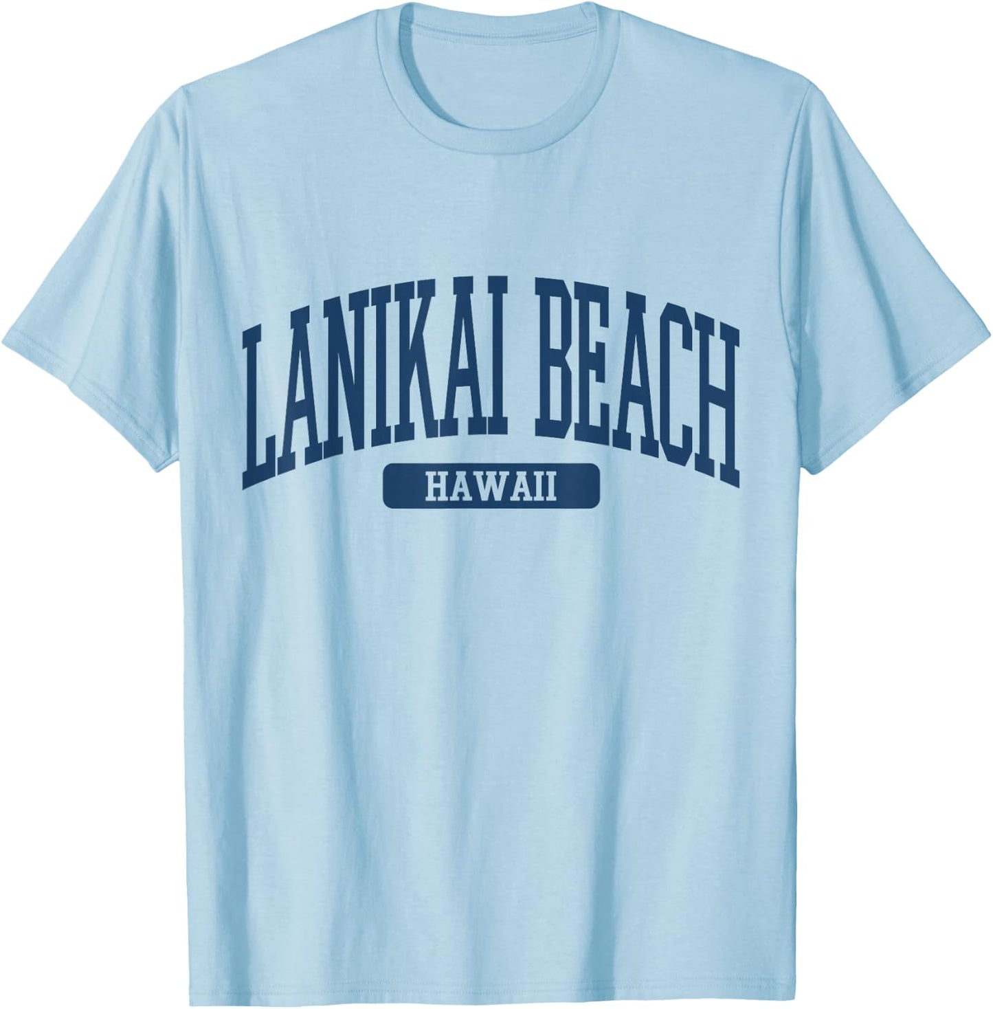 Lanikai Beach Hawaii Souvenir Simple Summer Aesthetic T-Shirt - T-Shirt | Light Blue