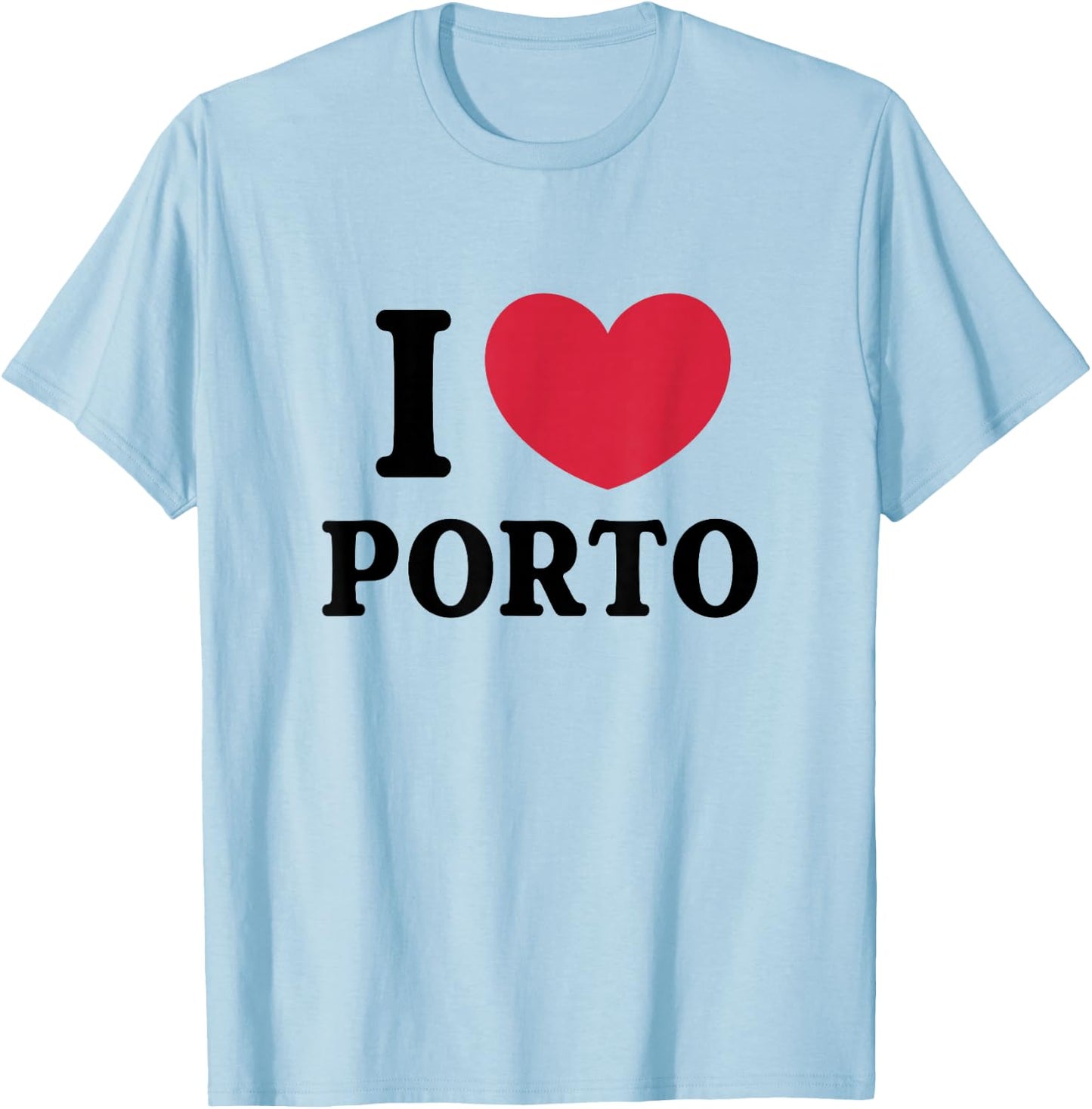 I Love Porto , white, S T-Shirt - T-Shirt | Light Blue