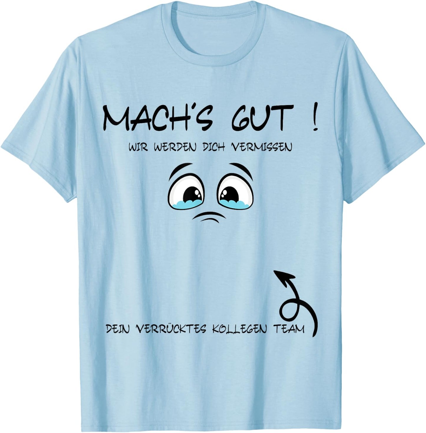 Job Change Farewell Gift Signature Colleague Farewell T-Shirt - T-Shirt | Light Blue