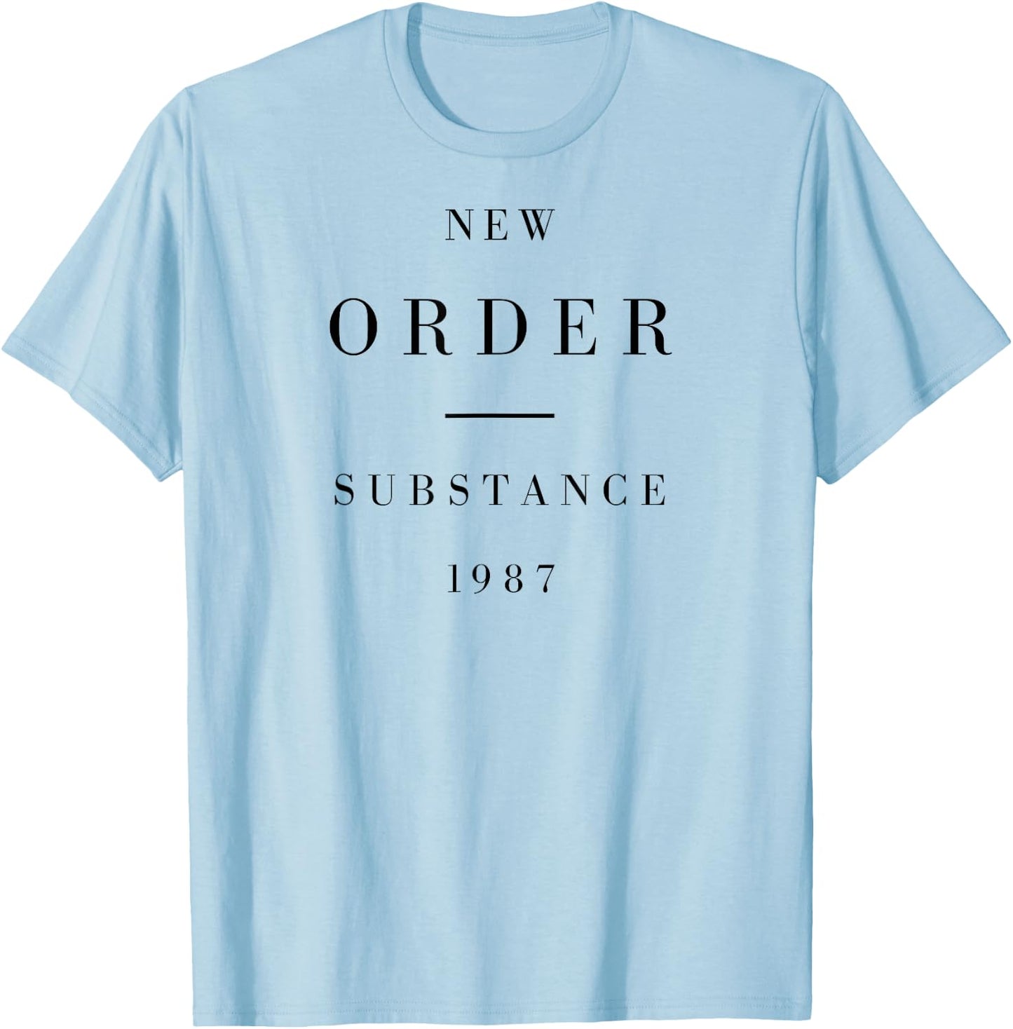 New Order Substance Graphic, Weiß, , Kurzarm, Klassische Passform, Klein T-Shirt - T-Shirt | Light Blue