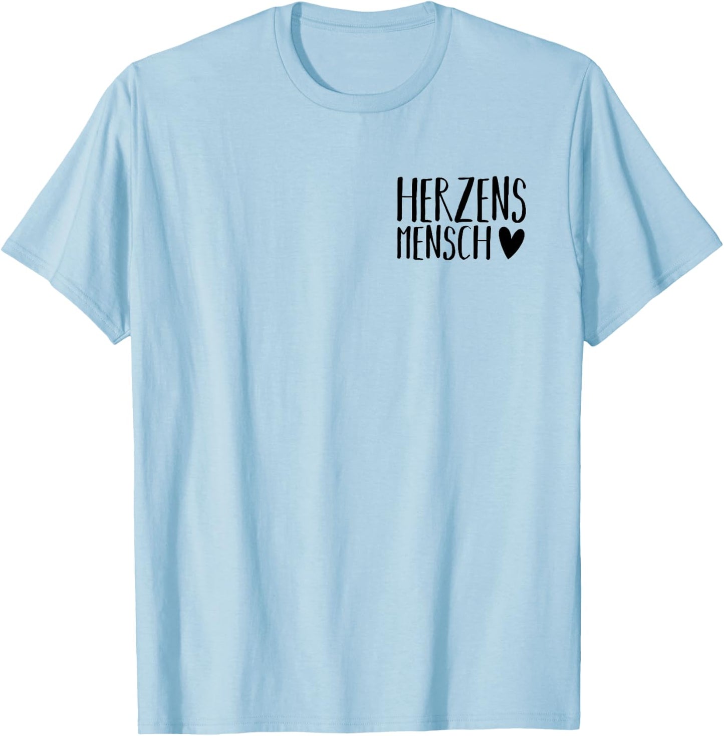 with German Text "Herzensmensch Freundinnen Beste Freundinnen Beste Freundinnen", White T-Shirt - T-Shirt | Light Blue