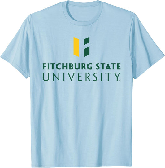 Fitchburg State University Falcons Wordmark Logo T-Shirt - T-Shirt | Light Blue