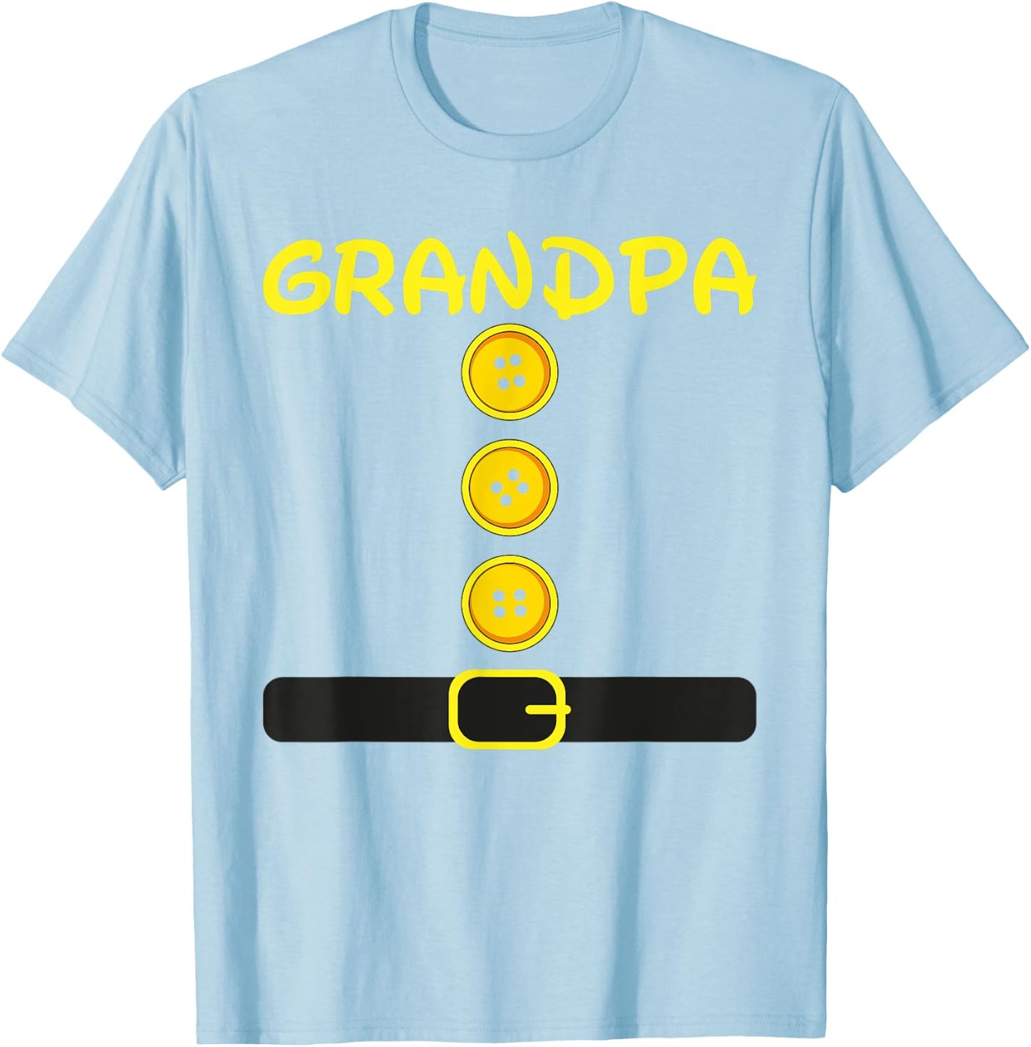 Grandpa Dwarf Costume Color Family Matching Dwarf Halloween T-Shirt - T-Shirt | Light Blue