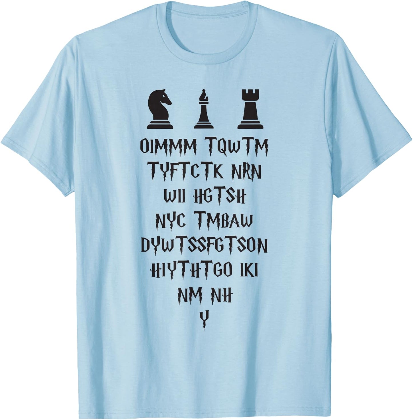 Once I Make My Move Acronym Wizard Chess Funny Design T-Shirt - T-Shirt | Light Blue