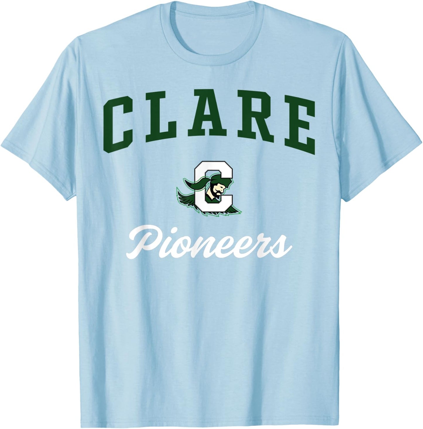 Clare High School Pioneers T-Shirt - T-Shirt | Light Blue