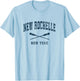 New Rochelle New York Vintage Nautical Paddles Sports Oars T-Shirt - T-Shirt | Light Blue
