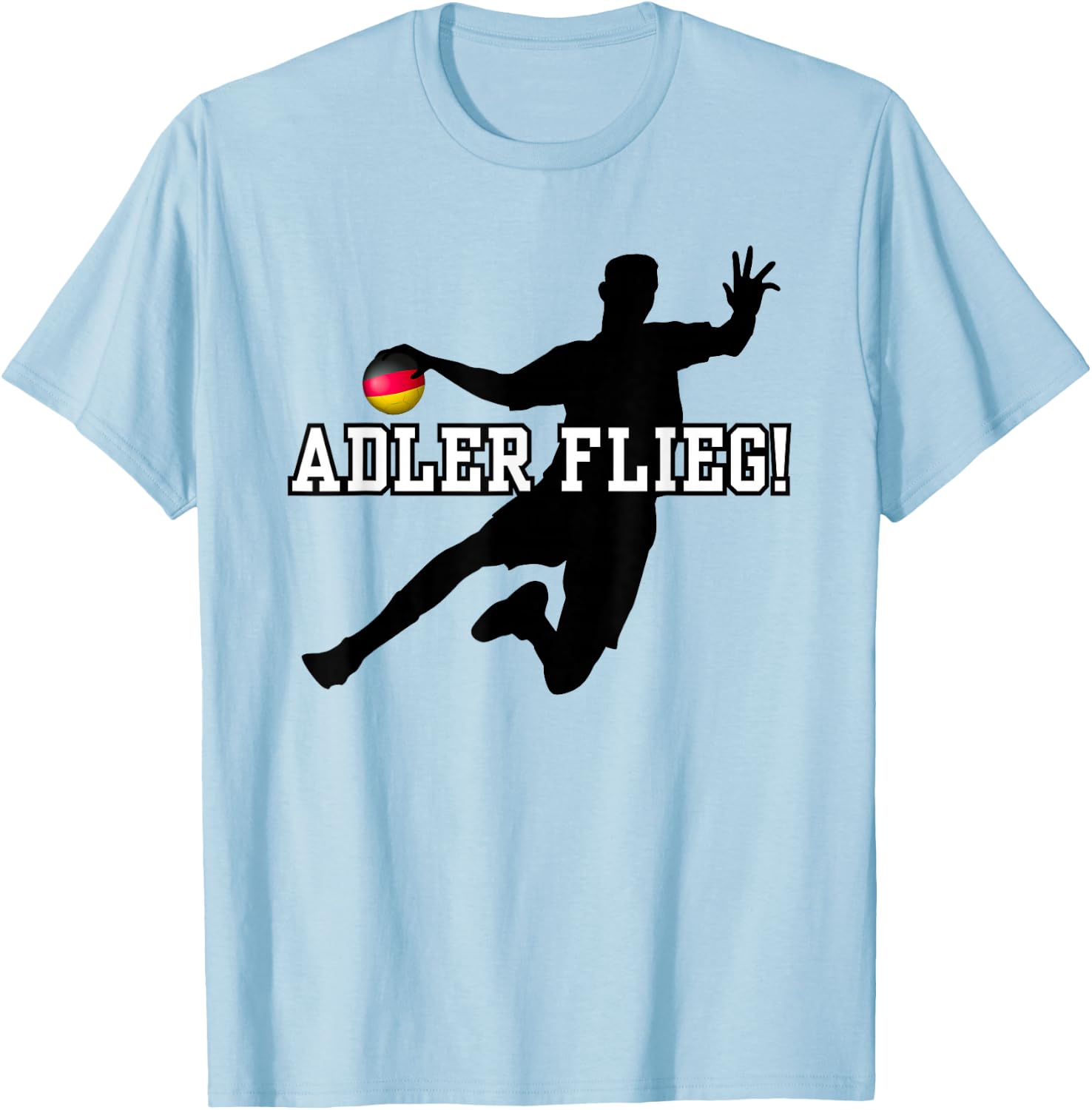 Adler Flieg Handball Fan Outfit , gray T-Shirt - T-Shirt | Light Blue