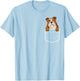 English Bulldog in Your Front Pocket T Shirt Dog Animals Women Kids T-Shirt - T-Shirt | Light Blue