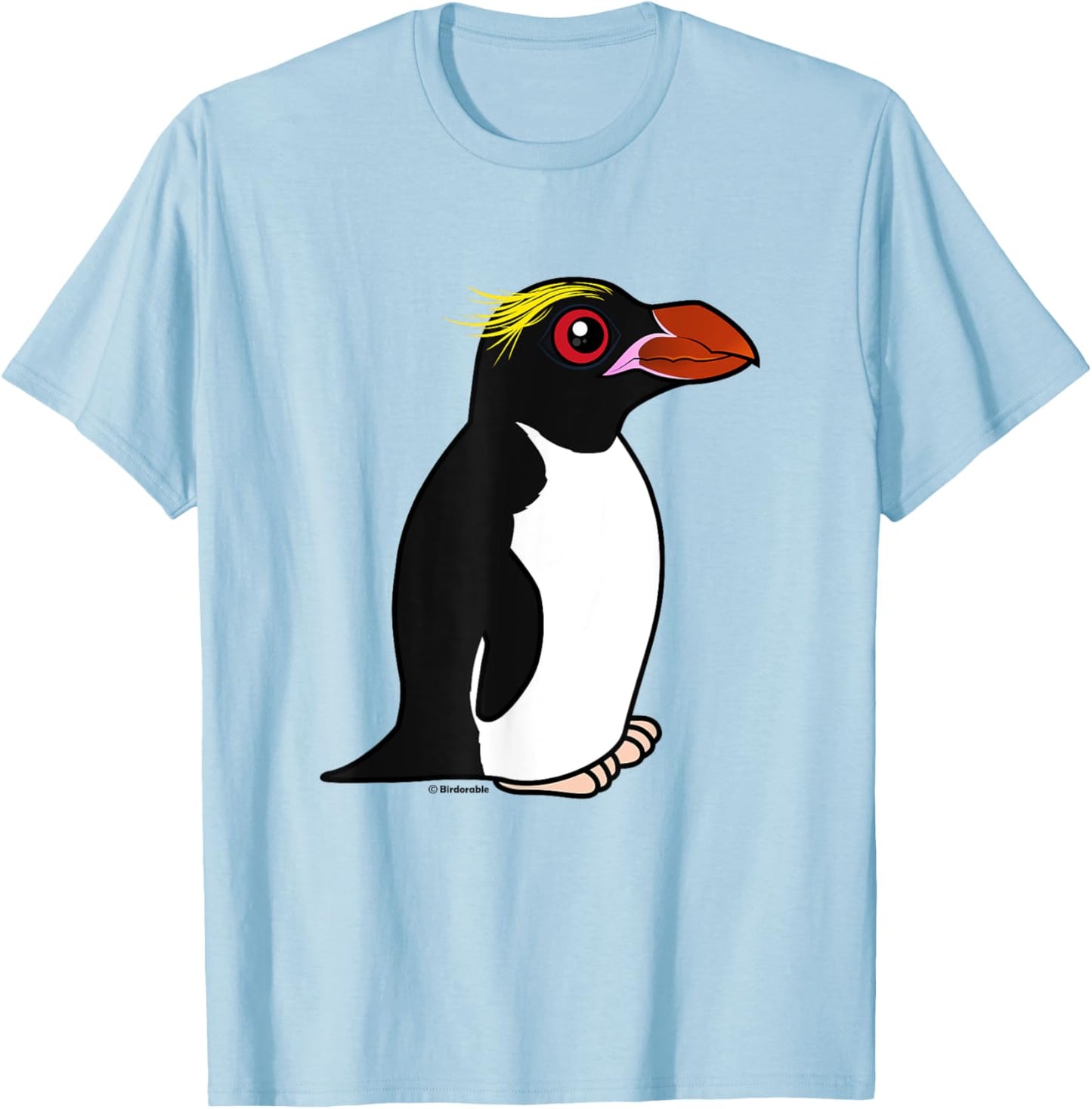 Cute Cartoon Penguin Bird | Macaroni Penguin Birdorable T-Shirt - T-Shirt | Light Blue