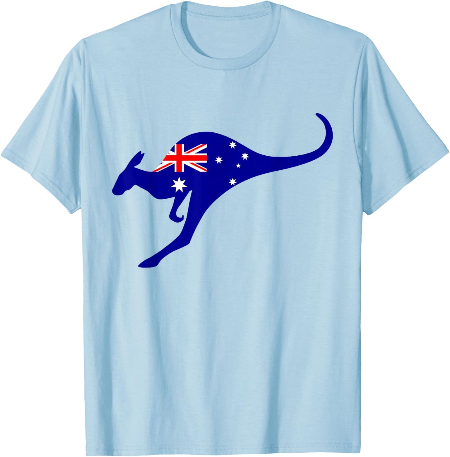 Vintage Kangaroo Australia Flag Aussie Roo Kangaroo T-Shirt - T-Shirt | Light Blue