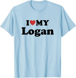 I Love My Logan T-Shirt - T-Shirt | Light Blue
