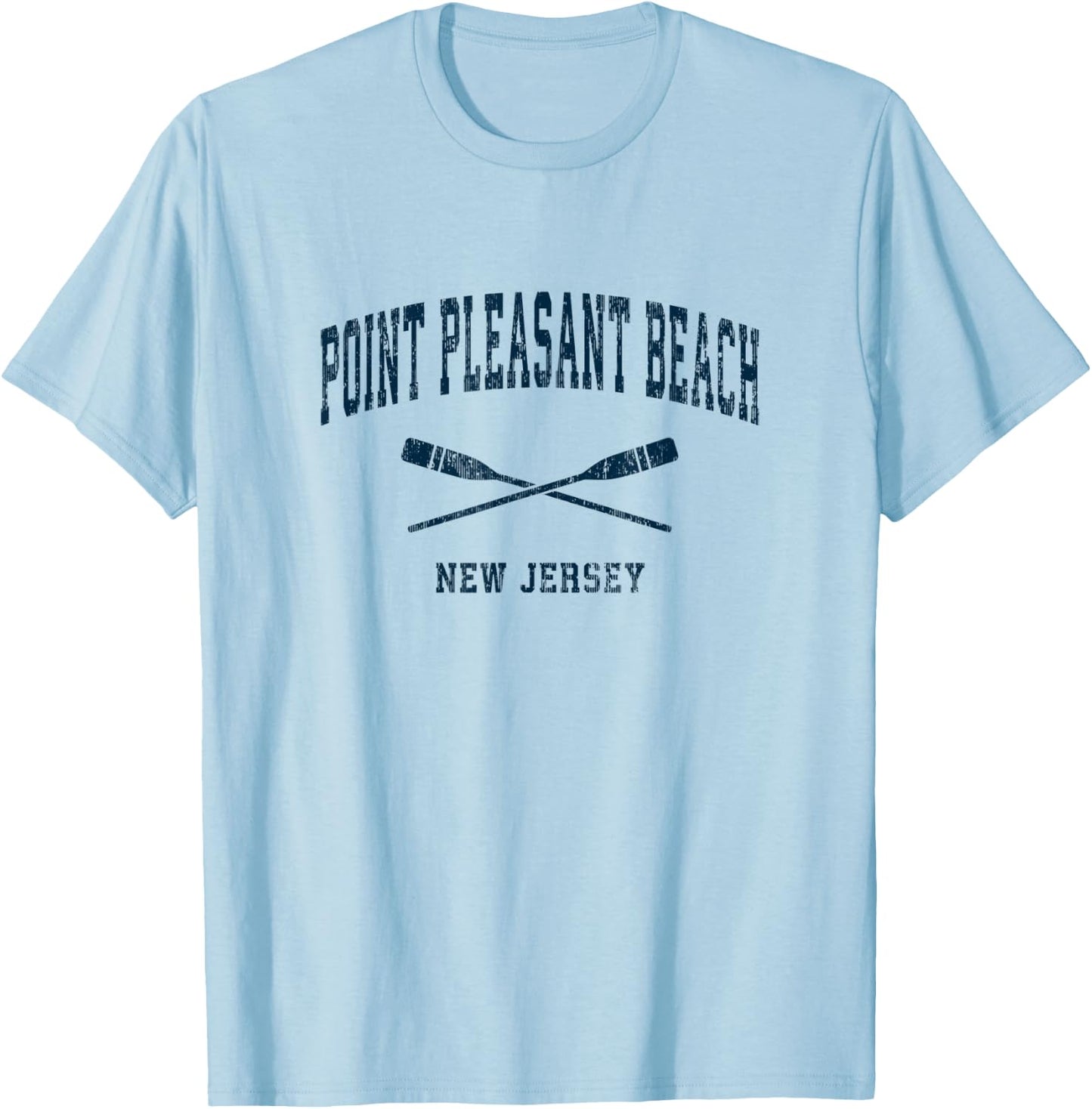 Point Pleasant Beach New Jersey Vintage Nautical Paddles Spo T-Shirt - T-Shirt | Light Blue