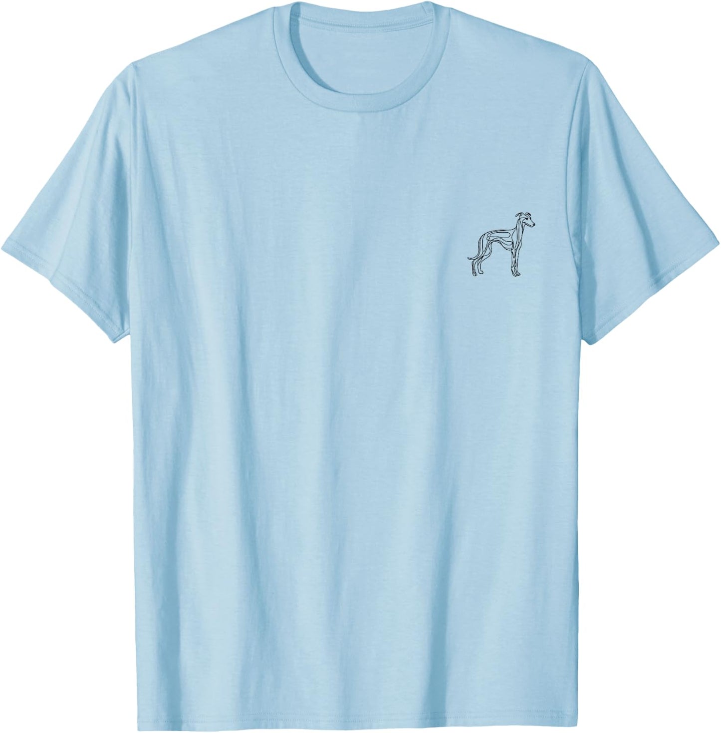 Whippet Minimalismus T-Shirt - T-Shirt | Light Blue