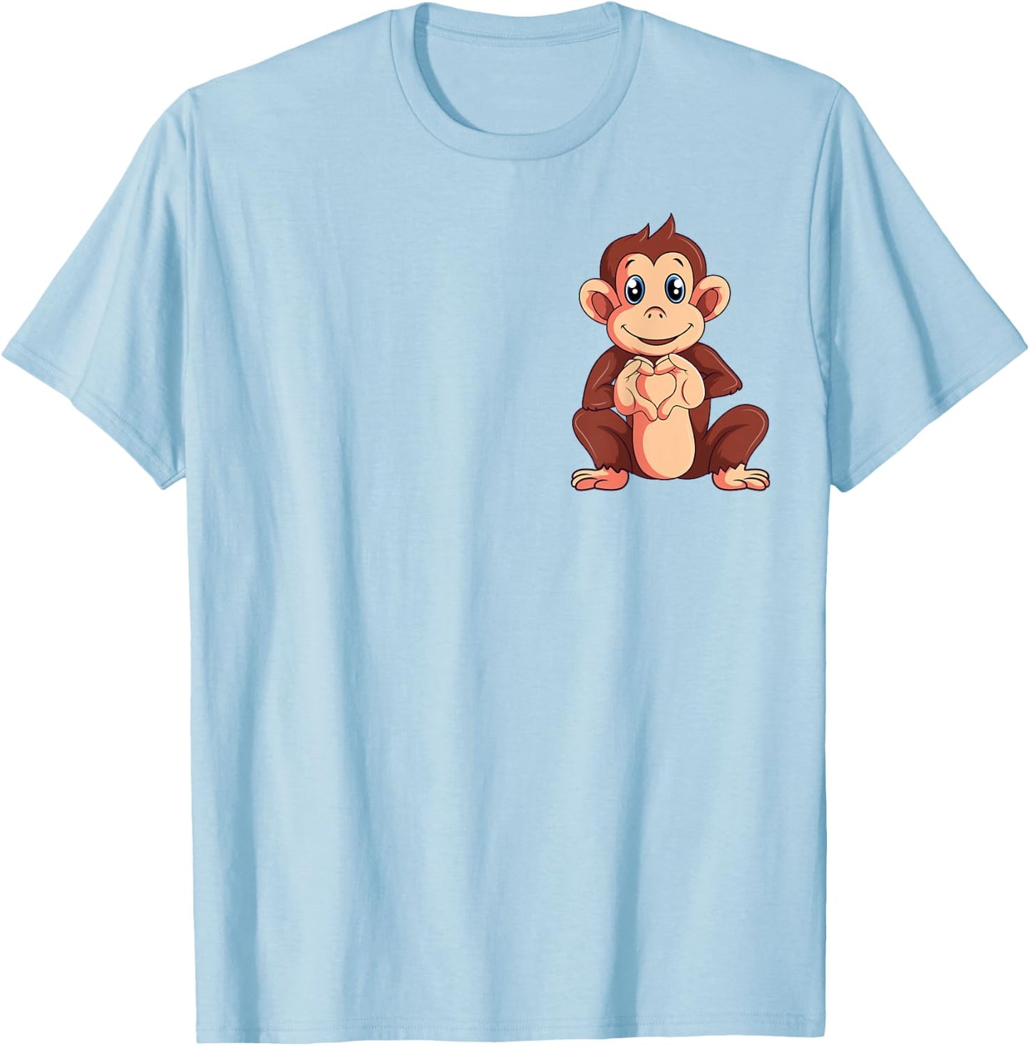 Affen Äffchen Jungen Mädchen Kinder Damen T-Shirt - T-Shirt | Light Blue
