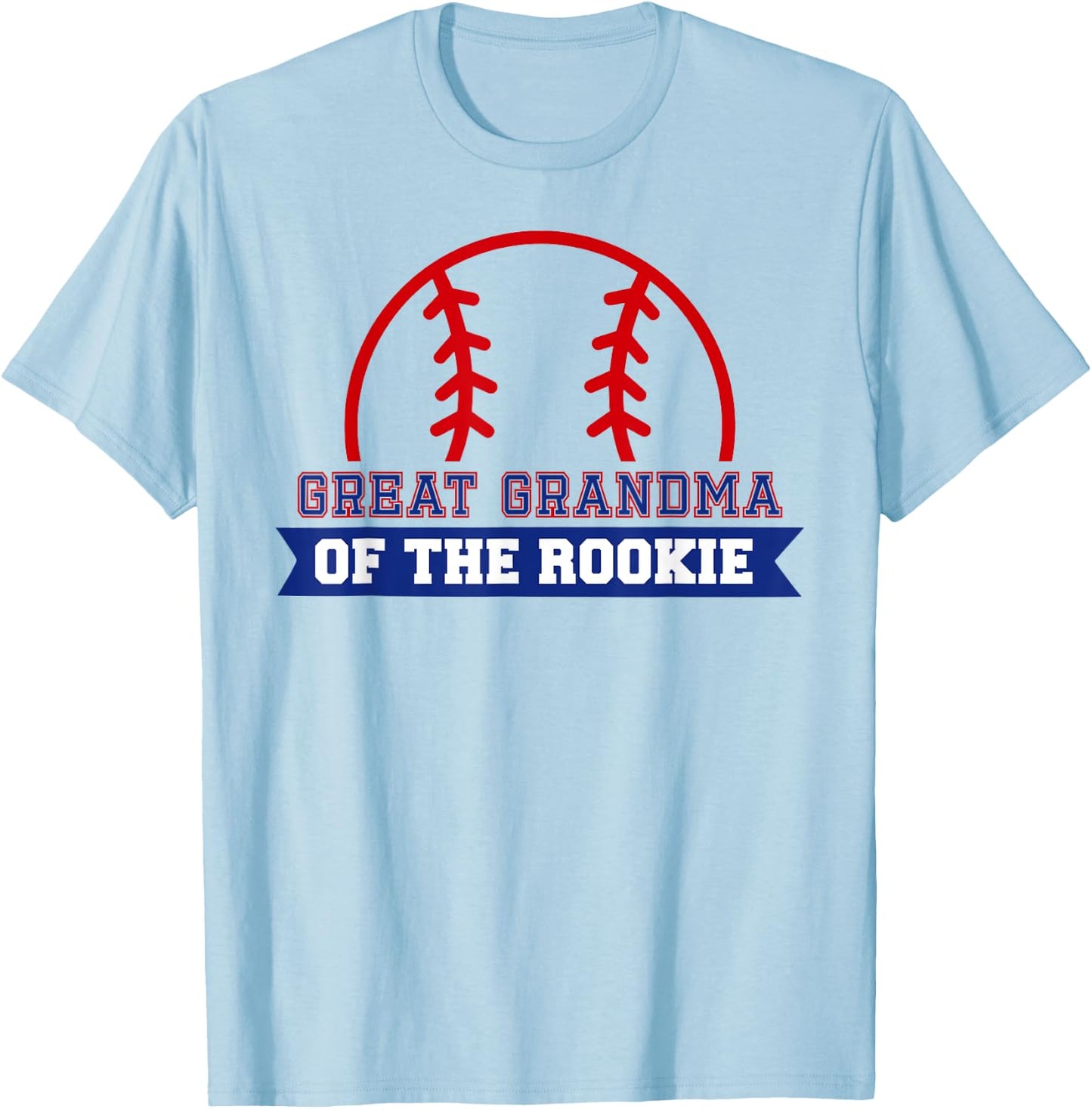 Great Grandma of Rookie 1st Birthday Baseball Theme Matching T-Shirt - T-Shirt | Light Blue