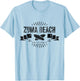 Zuma Beach California Surf Vintage Surfing Retro Surfboard T-Shirt - T-Shirt | Light Blue