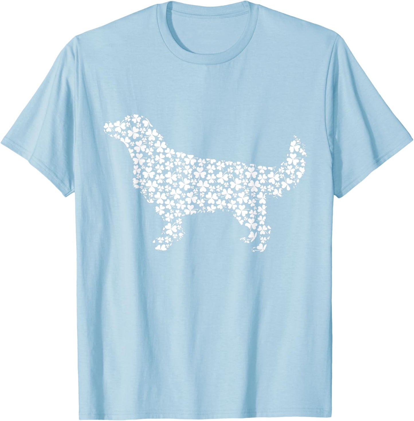 Golden Retriever Dog Cute Shamrock St Patricks Day Women Kids T-Shirt - T-Shirt | Light Blue