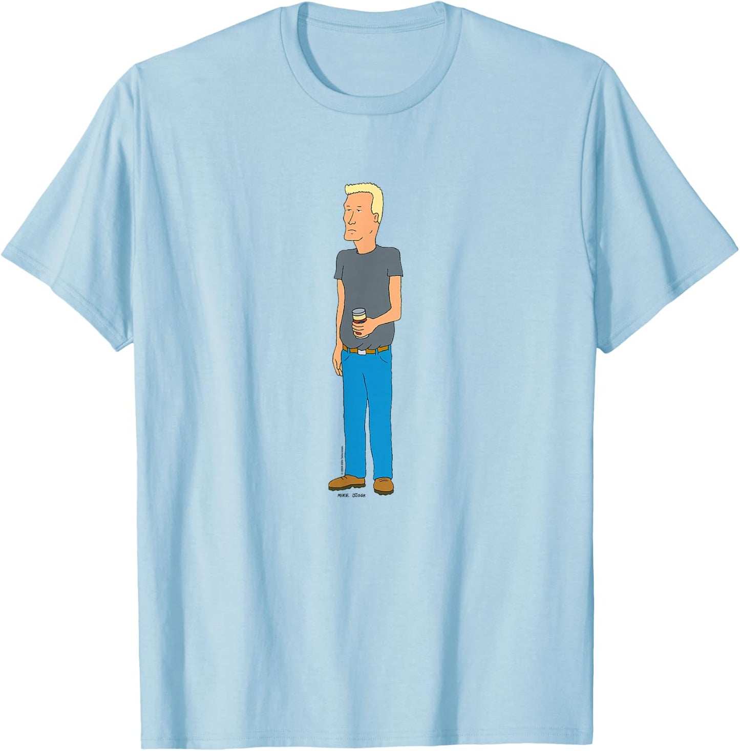 King Of The Hill Boomhauer Simple Standing Pose T-Shirt - T-Shirt | Light Blue