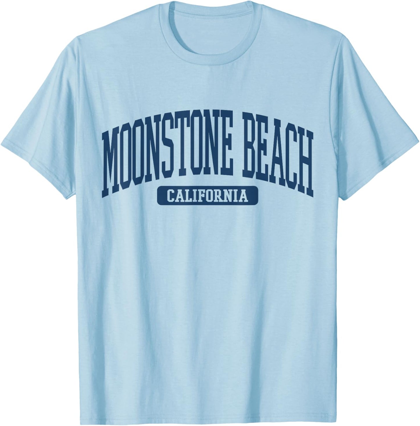 Moonstone Beach California Souvenir Beach, Retro, Vintage T-Shirt - T-Shirt | Light Blue