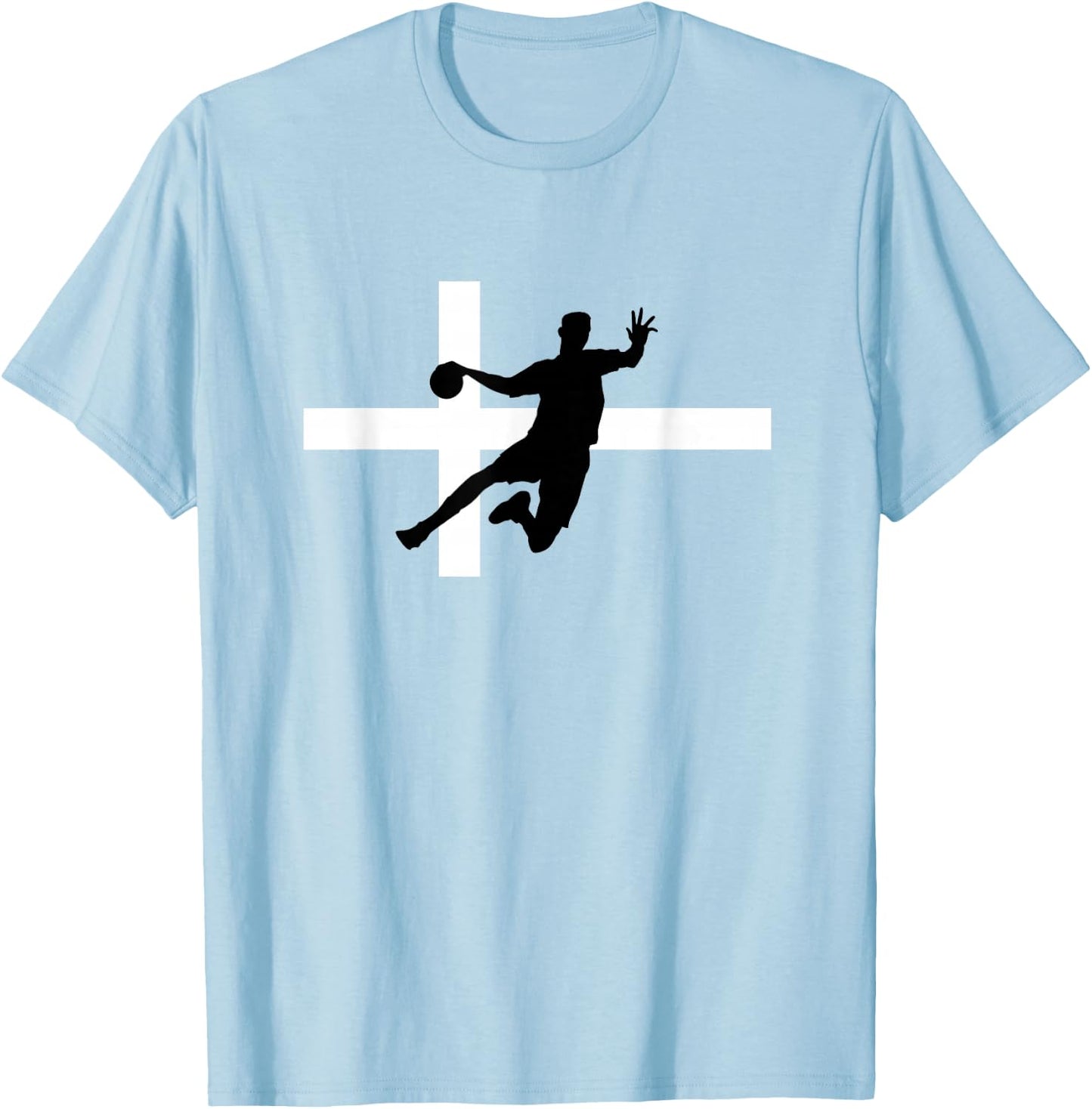 Handball Fan Outfit Dänemark Handballspieler Birthday , red T-Shirt - T-Shirt | Light Blue