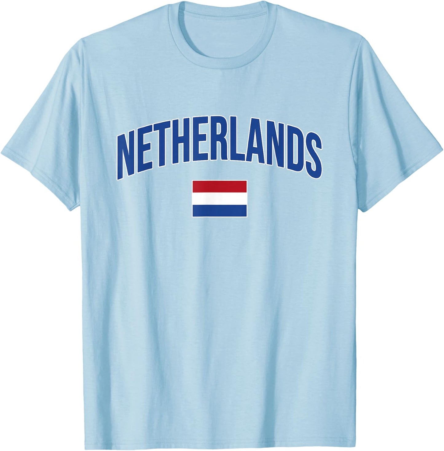 Netherlands - Flag of Netherlands - Throwback Design T-Shirt - T-Shirt | Light Blue