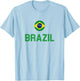 Brazil 2024 Brazilian Flag Proud , yellow T-Shirt - T-Shirt | Light Blue