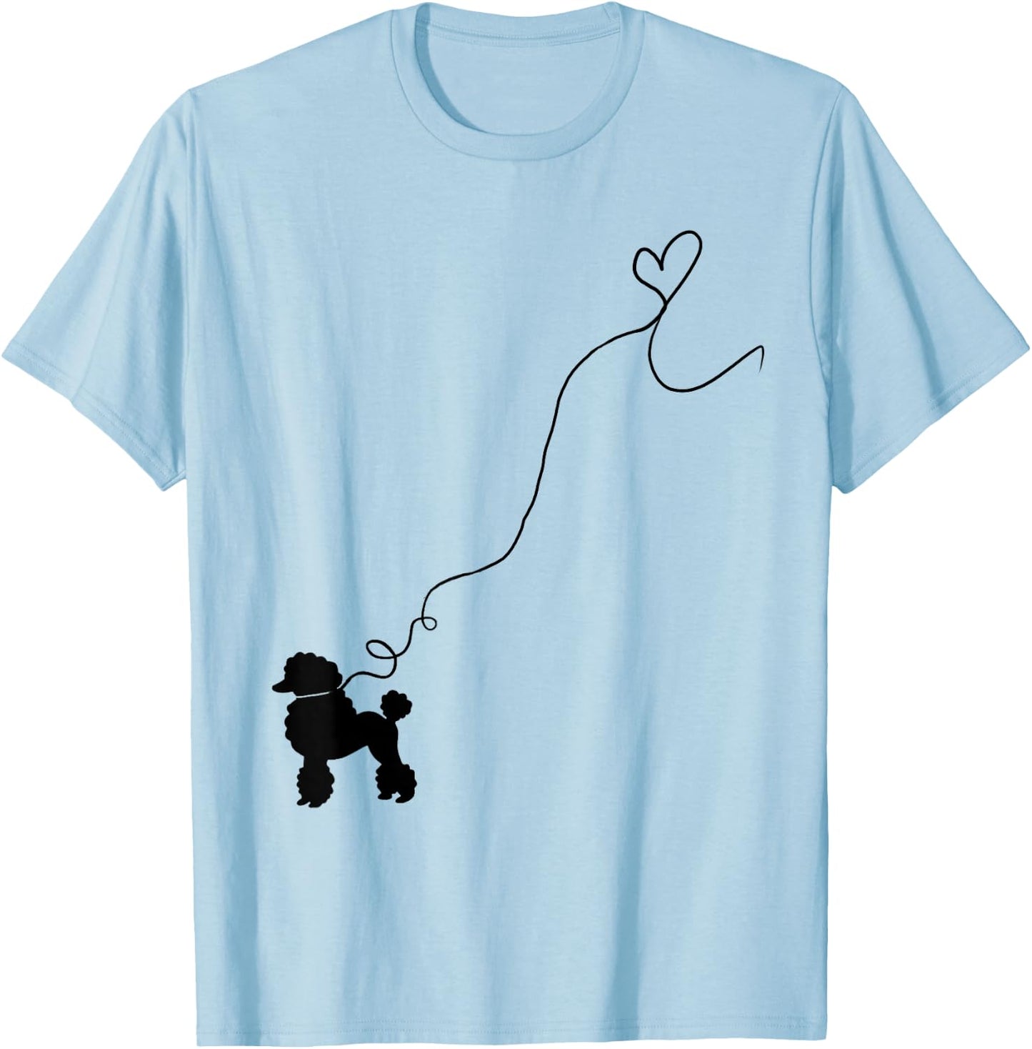 Sock Hop 50s Costume Poodle Shirt Cute Poodle 1950's Heart T-Shirt - T-Shirt | Light Blue