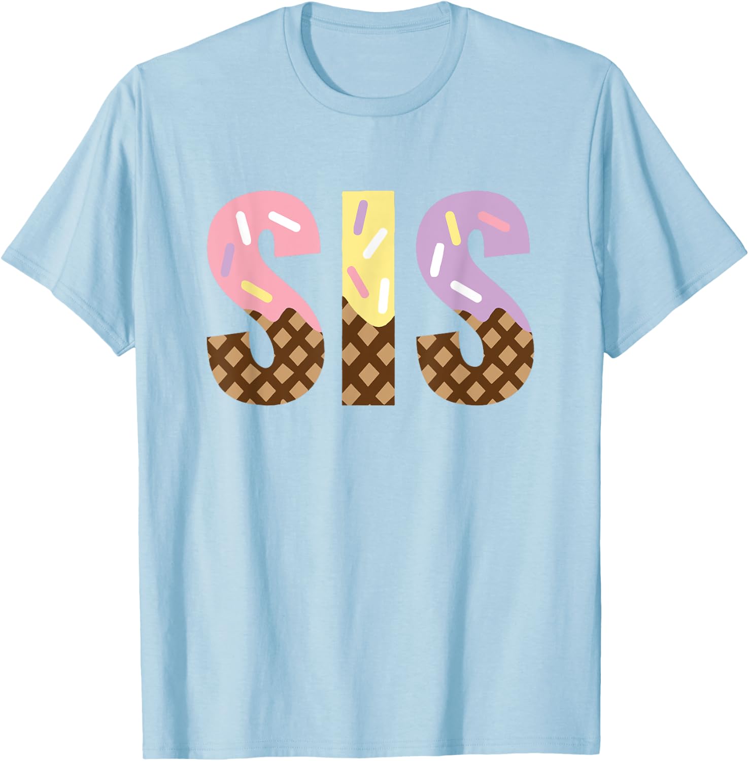 Sister Of The Sweet One Ice Cream 1st First Birthday Family T-Shirt - T-Shirt | Light Blue